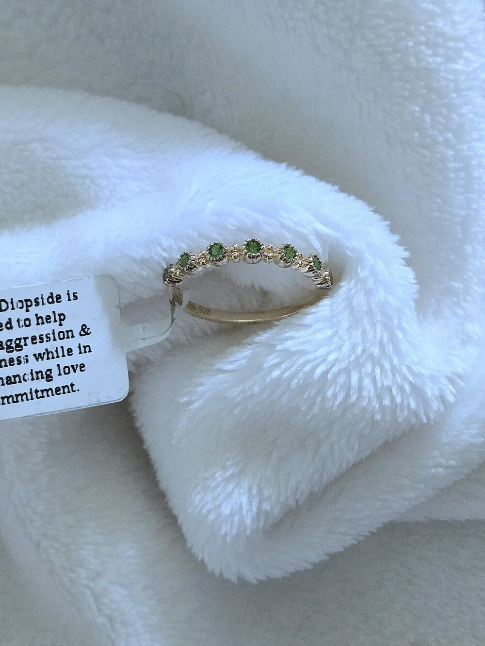 Shivam Chrome Diopside💚 Half Eternity♾️ Ring